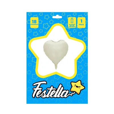 GLOBO CORAZON CREMA 18" (PQTX25)