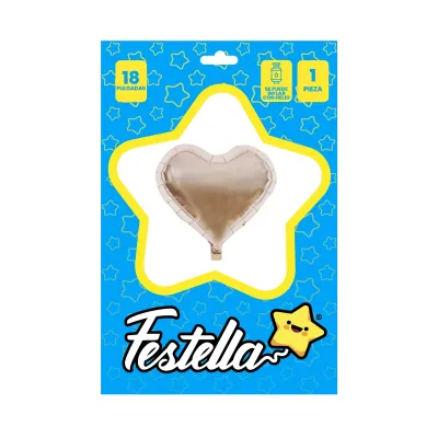 GLOBO CORAZON PALO ROSA 18" (PQTX25)