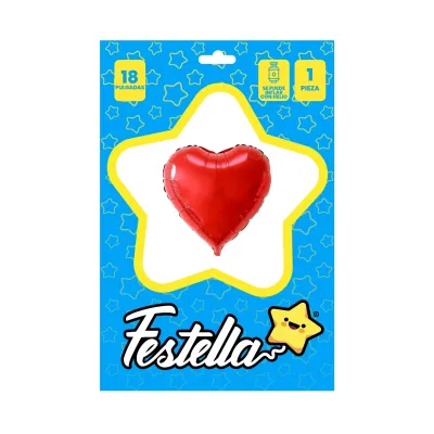 GLOBO CORAZON ROJO 18" (PQTX25)