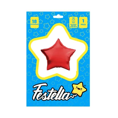 GLOBO ESTRELLA ROJO 18" (PQTX25)