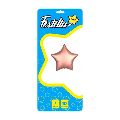 GLOBO ESTRELLA PALO ROSA 10" (PQTX25)
