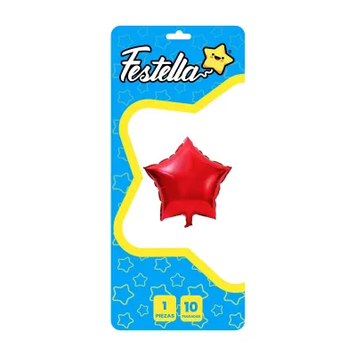 GLOBO ESTRELLA ROJO 10" (PQTX25)
