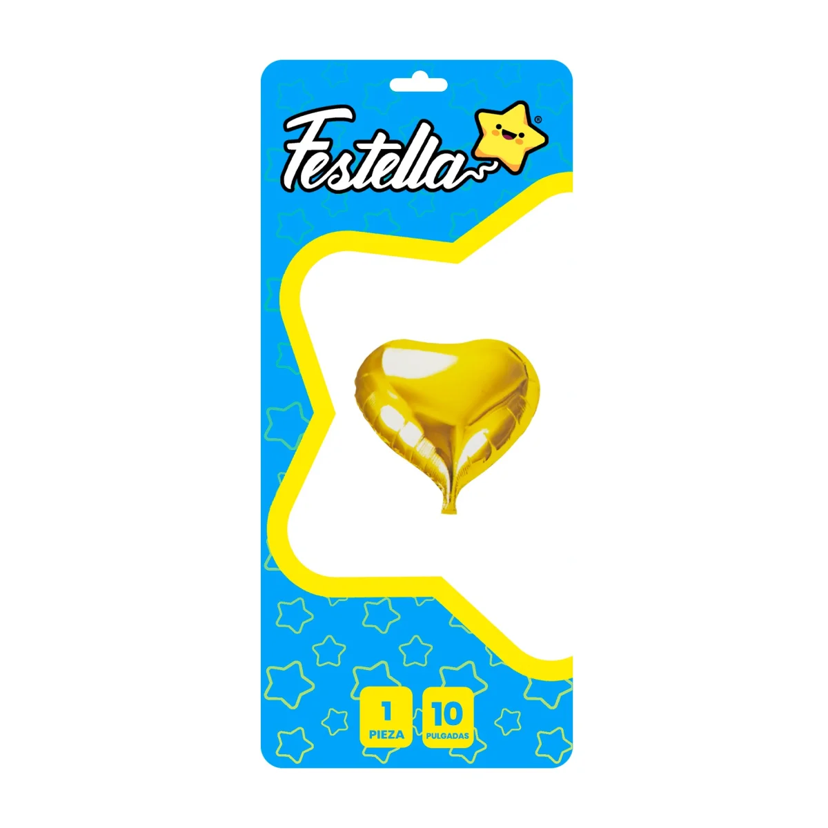 GLOBO CORAZON DORADO 10" (PQTX25)