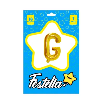 GLOBO LETRA G DORADO 16" (PQTX25)