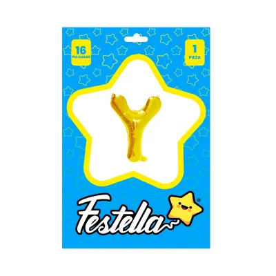 GLOBO LETRA Y DORADO 16" (PQTX25)