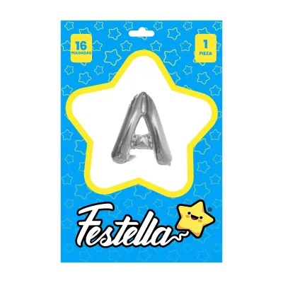 GLOBO LETRA A PLATEADO 16" (PQTX25)