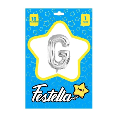 GLOBO LETRA G PLATEADO 16" (PQTX25)