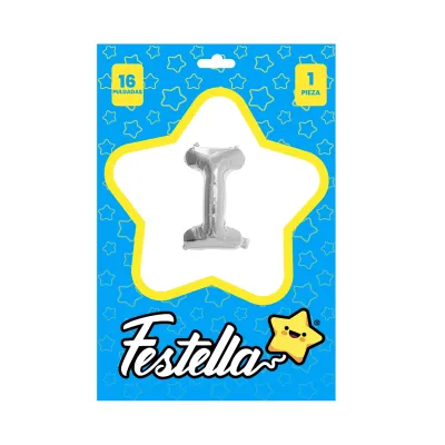 GLOBO LETRA I PLATEADA 16" (PQTX25)