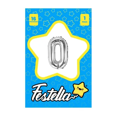 GLOBO LETRA O PLATEADA 16" (PQTX25)