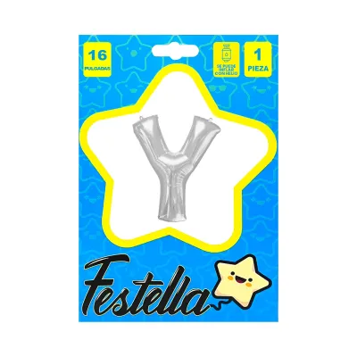 GLOBO LETRA Y PLATEADA 16" (PQTX25)