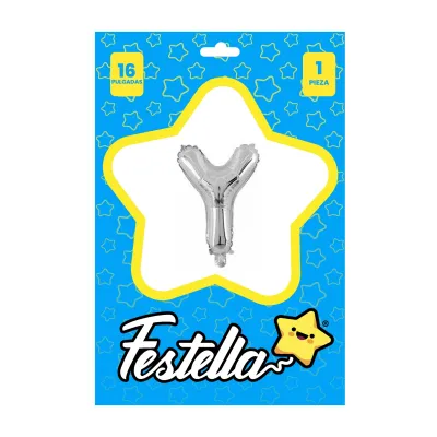 GLOBO LETRA Y PLATEADA 16" (PQTX25)