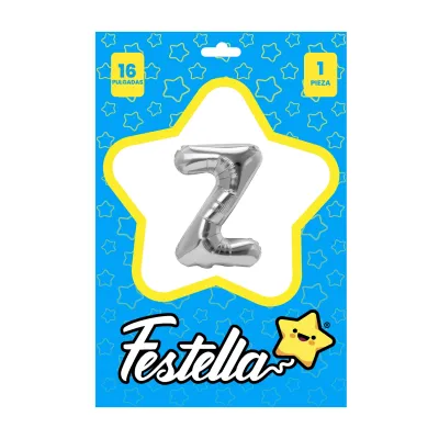 GLOBO LETRA Z PLATEADO 16" (PQTX25)