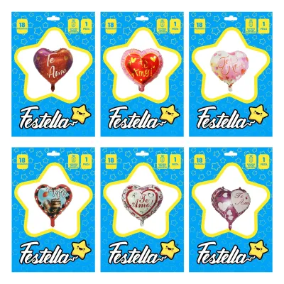 GLOBO CORAZON TE AMO CARTON 18" (PQTX25)