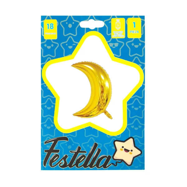 GLOBO LUNA DORADO 18"