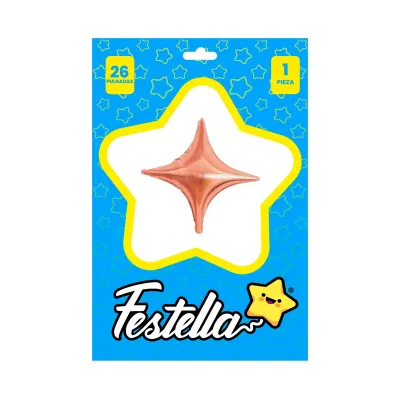 GLOBO ESTRELLA PALO ROSA 26" (PQTX25)