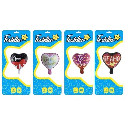 GLOBO TE AMO  10".(PQTX25)