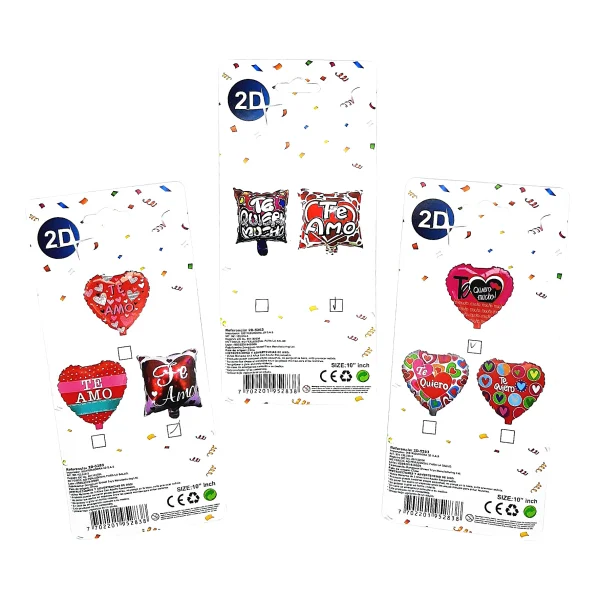 GLOBO CORAZON TE AMO 10" (PQTX25),