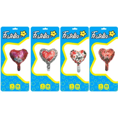 GLOBO CORAZON TE AMO 10" (PQTX25)