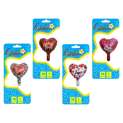 GLOBO CORAZON TE AMO 10" (PQTX25),
