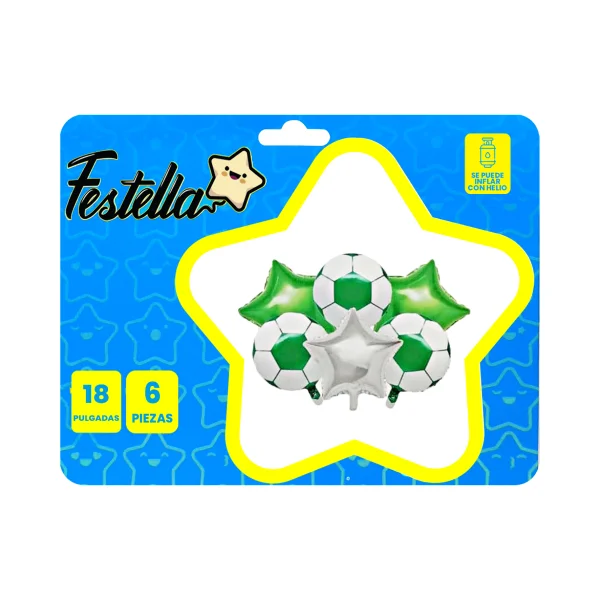 KIT GLOBO BALON VERDE X6.(PQTX12)