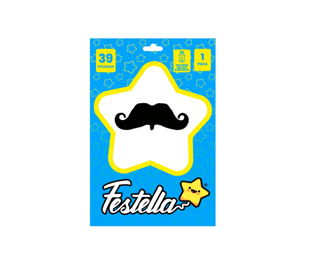 GLOBO BIGOTE 39" (PQTX25)