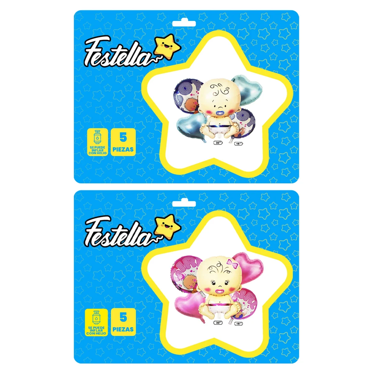 KIT GLOBO BEBE SURTIDO X5 (PQTX12)