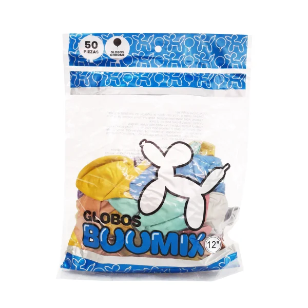 GLOBO DE LATEX ESPEJO SURTIDO R12 X50