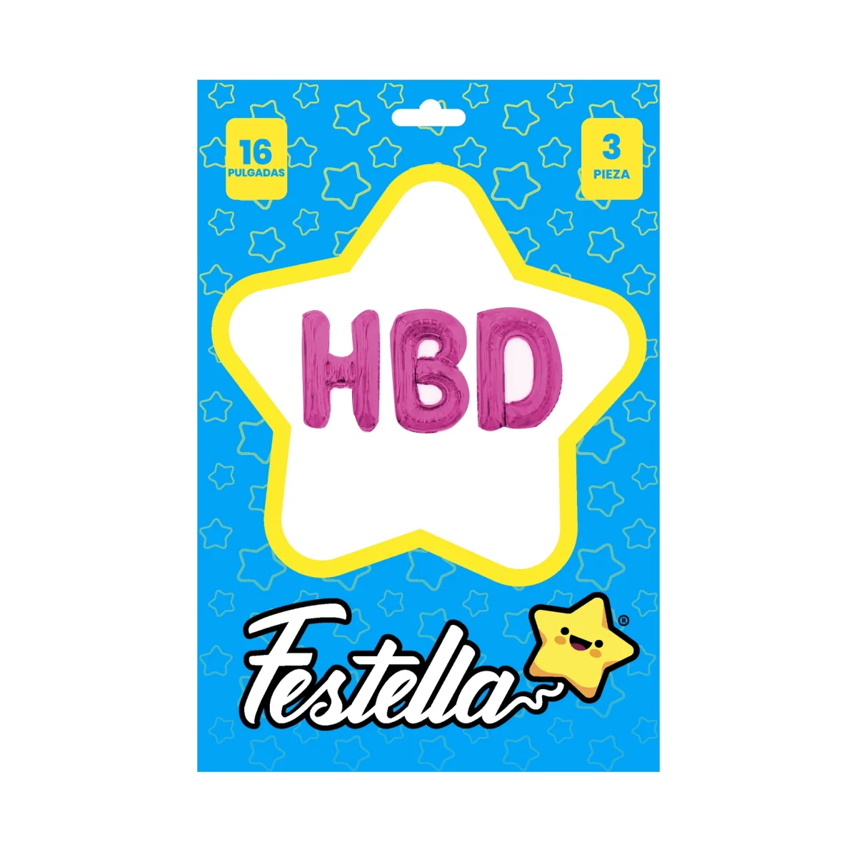 KIT GLOBO HBD 16" FUCSIA (PQTX12)