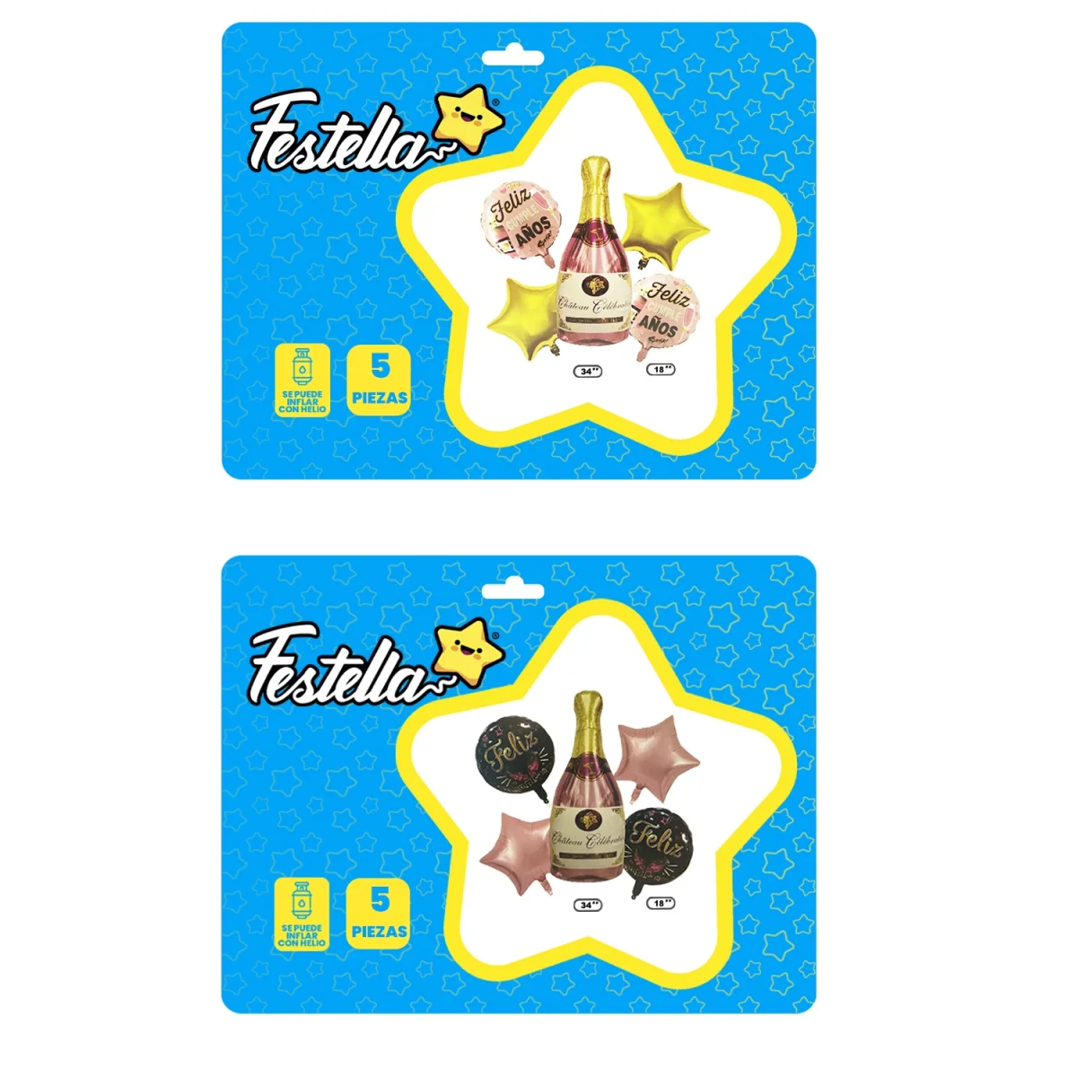 KIT GLOBO CHAMPAÑA X5 (PQTX12)