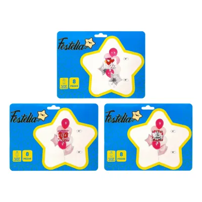 KIT GLOBO SURTIDO X8.