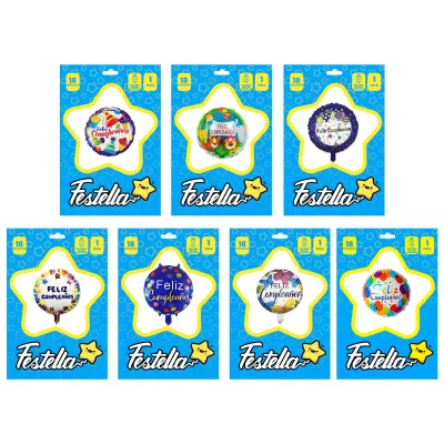 GLOBO FELIZ CUMPLEAÑOS 18" (PQTX25)