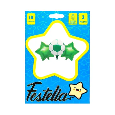 KIT GLOBO BALON VERDE X3 18"(PQTX12)