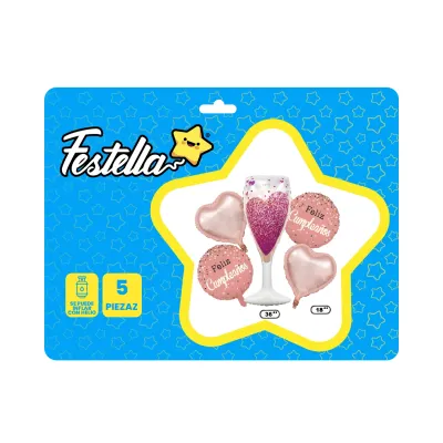 KIT GLOBO COPA FELIZ DIA X5 (PQTX12)