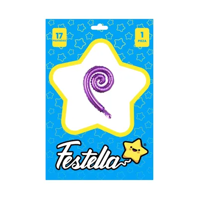 GLOBO KURLY ESPIRAL MORADO 17" (PQTX25)