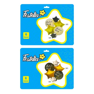 KIT GLOBO FELIZ DIA X6PCS (PQTX12)