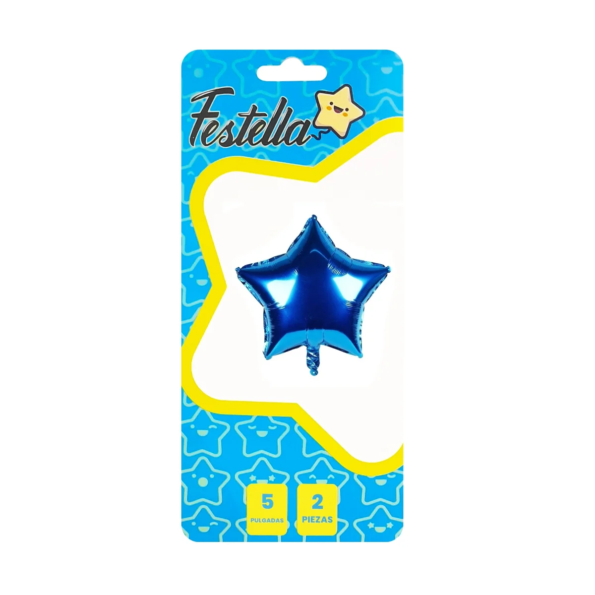 GLOBO ESTRELLA AZUL 5" X2 (PQTX25)