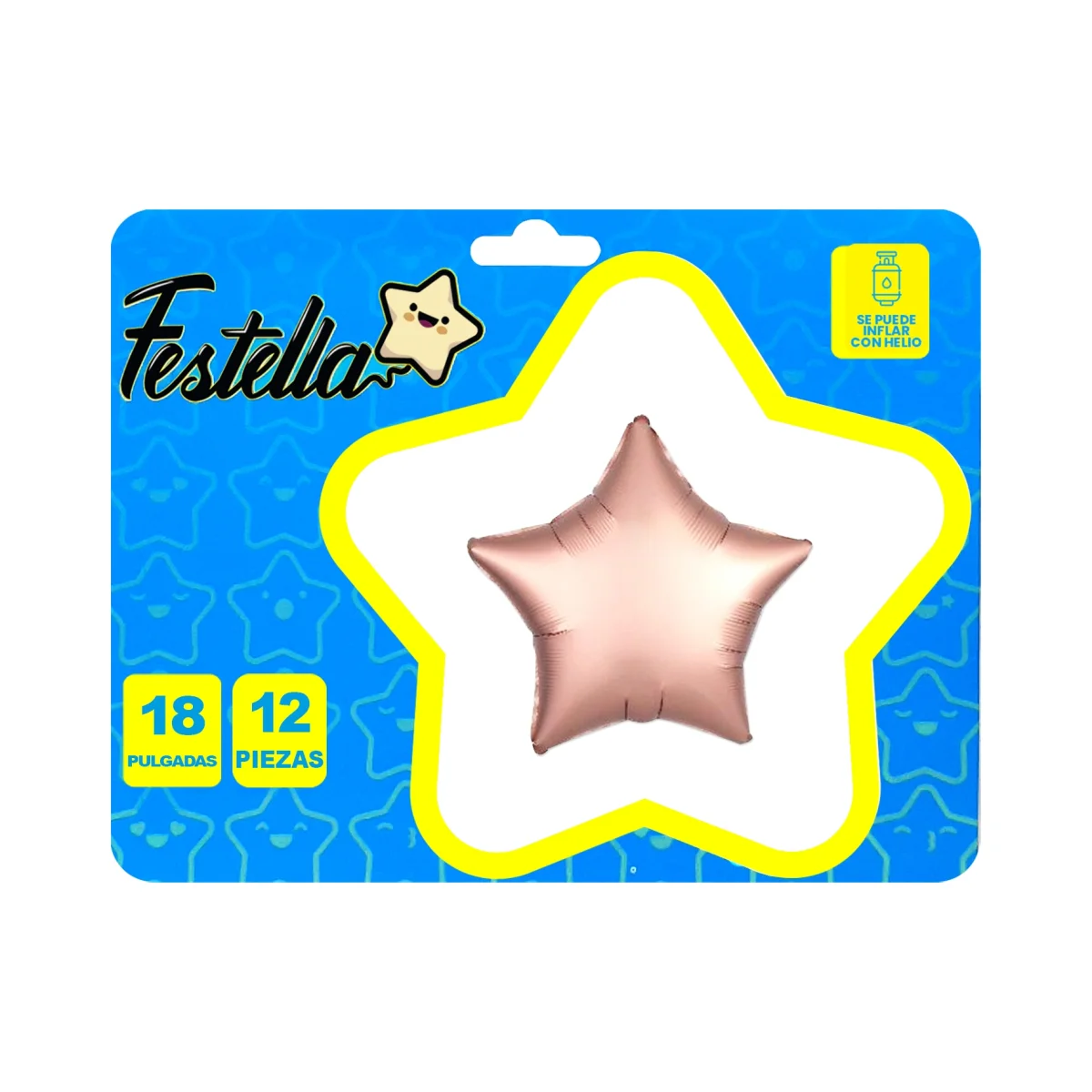 KIT GLOBO ESTRELLA X12 PALO ROSA(PQTX12)