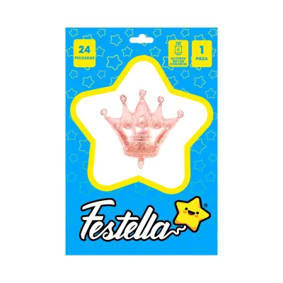 GLOBO CORONA PALO ROSA 23" (PQTX25)