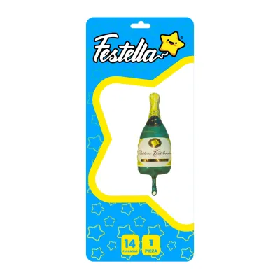 GLOBO CHAMPAÑA VERDE 14"