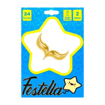 GLOBO PARA COLA SIRENA 24" DORADO (PQTX25)