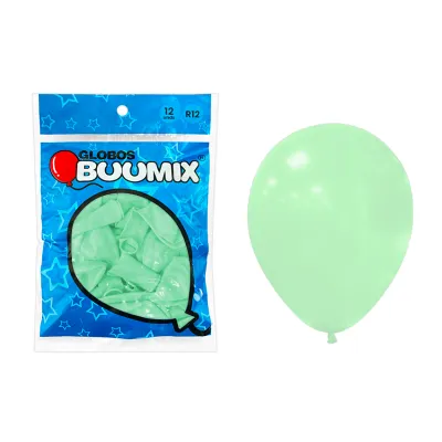 GLOBO DE LATEX VERDE PASTEL R12X12