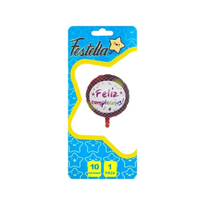 GLOBO FELIZ CUMPLEAÑOS 10"(PQTX25)