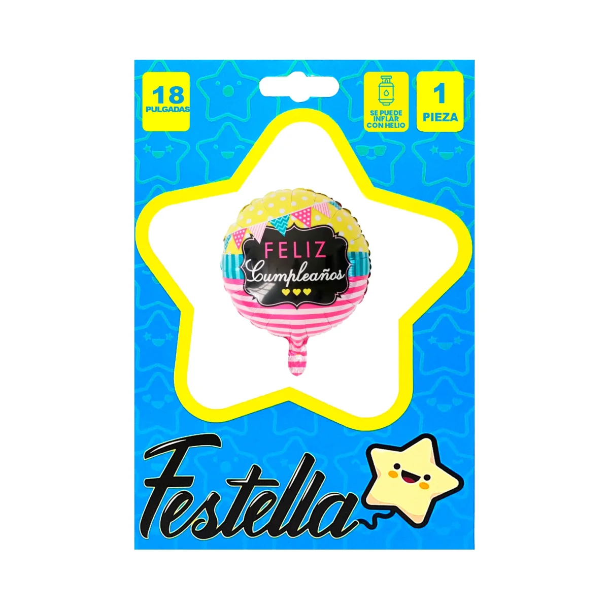 GLOBO FELIZ CUMPLEAÑOS 18"(PQTX24)