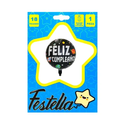 GLOBO FELIZ CUMPLEAÑOS 18"(PQTX25)