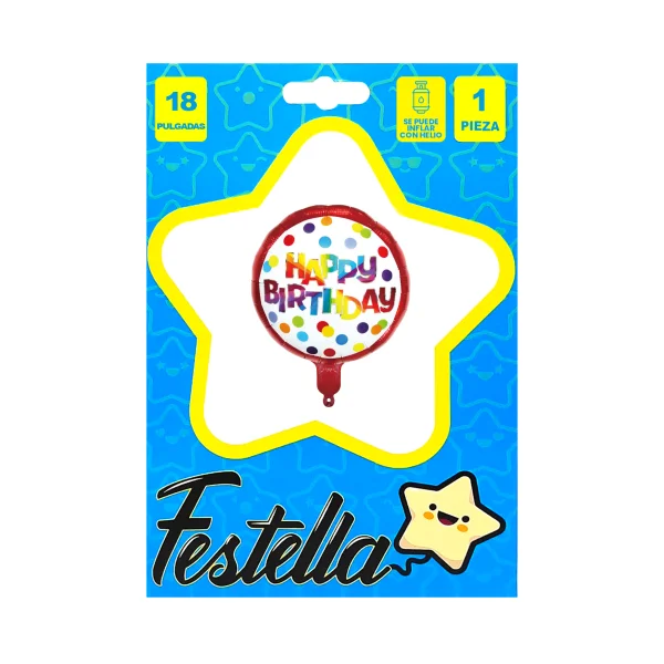 GLOBO HAPPY BIRTHDAY 18"(PQTX25)