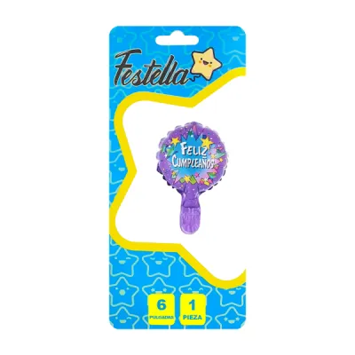 GLOBO FELIZ CUMPLEAÑOS 6"