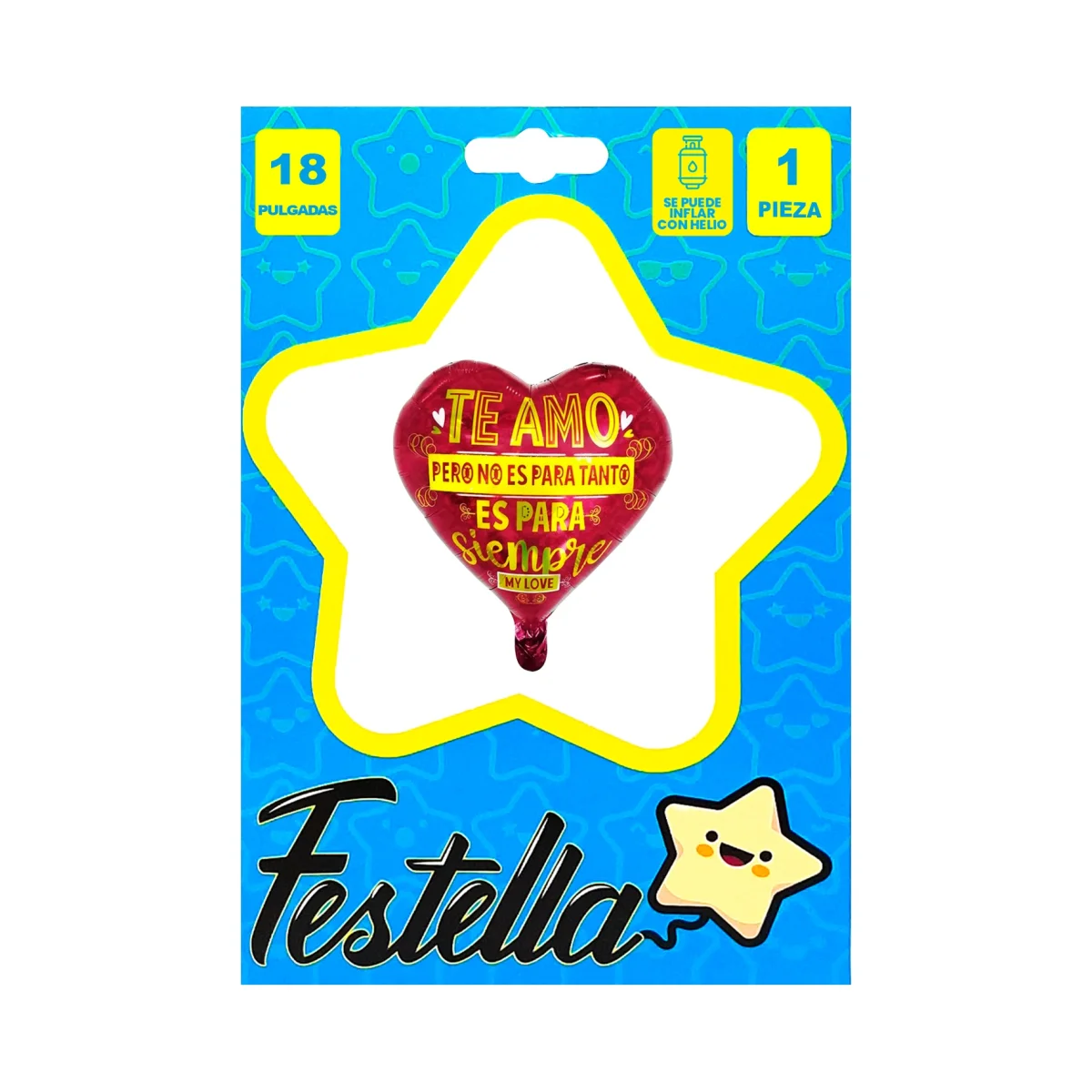 GLOBO CORAZON MENSAJE 18",(PQTX25)