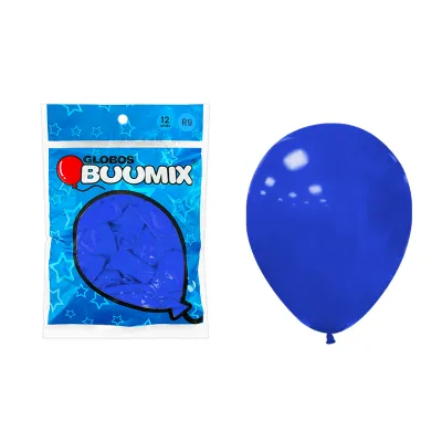 GLOBO DE LATEX LISO AZUL R9X12 (PQTX12)