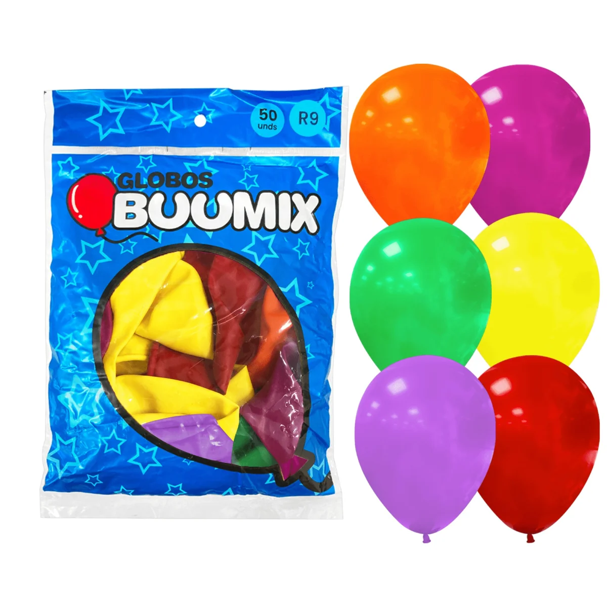 GLOBO DE LATEX LISO SURTIDO R9X50