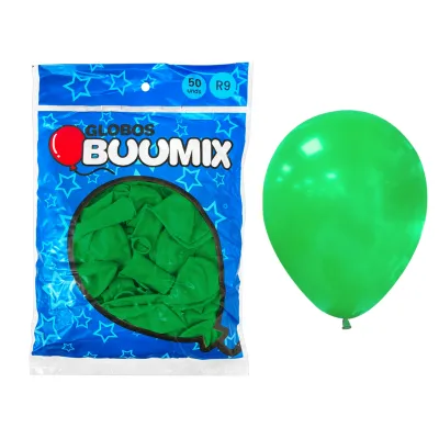 GLOBO DE LATEX LISO VERDE R9X50